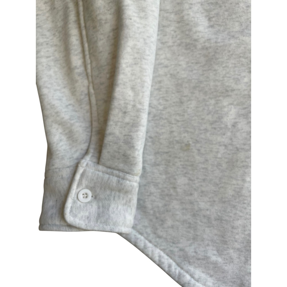 Tic Toc Los Angeles Womens Grey Heather Fleece Button Down Shacket Shirt M - Picture 6 of 6